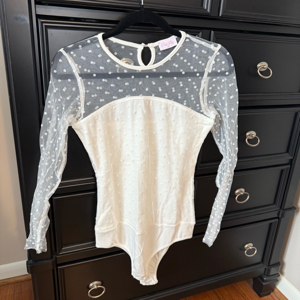 Sheer Polka Dot Bodysuit